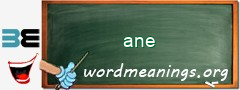 WordMeaning blackboard for ane